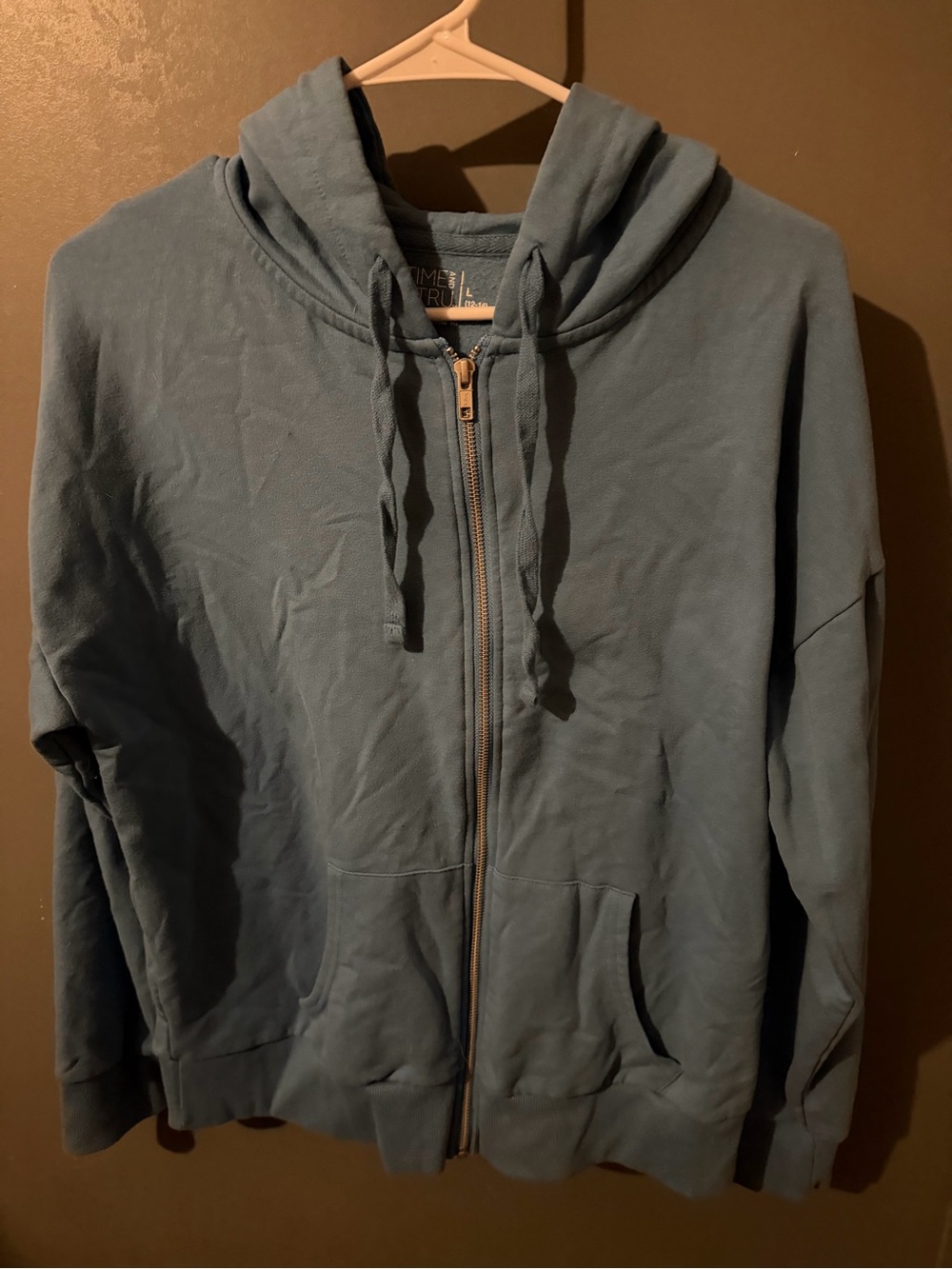 Classic Blue Zip-Up Hoodie Sweatshirt